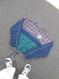 PLAID COLOR BLOCK PULLOVER